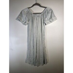 Vintage Gilead Women's Light Blue Nightgown Dress Lace Accents Small
